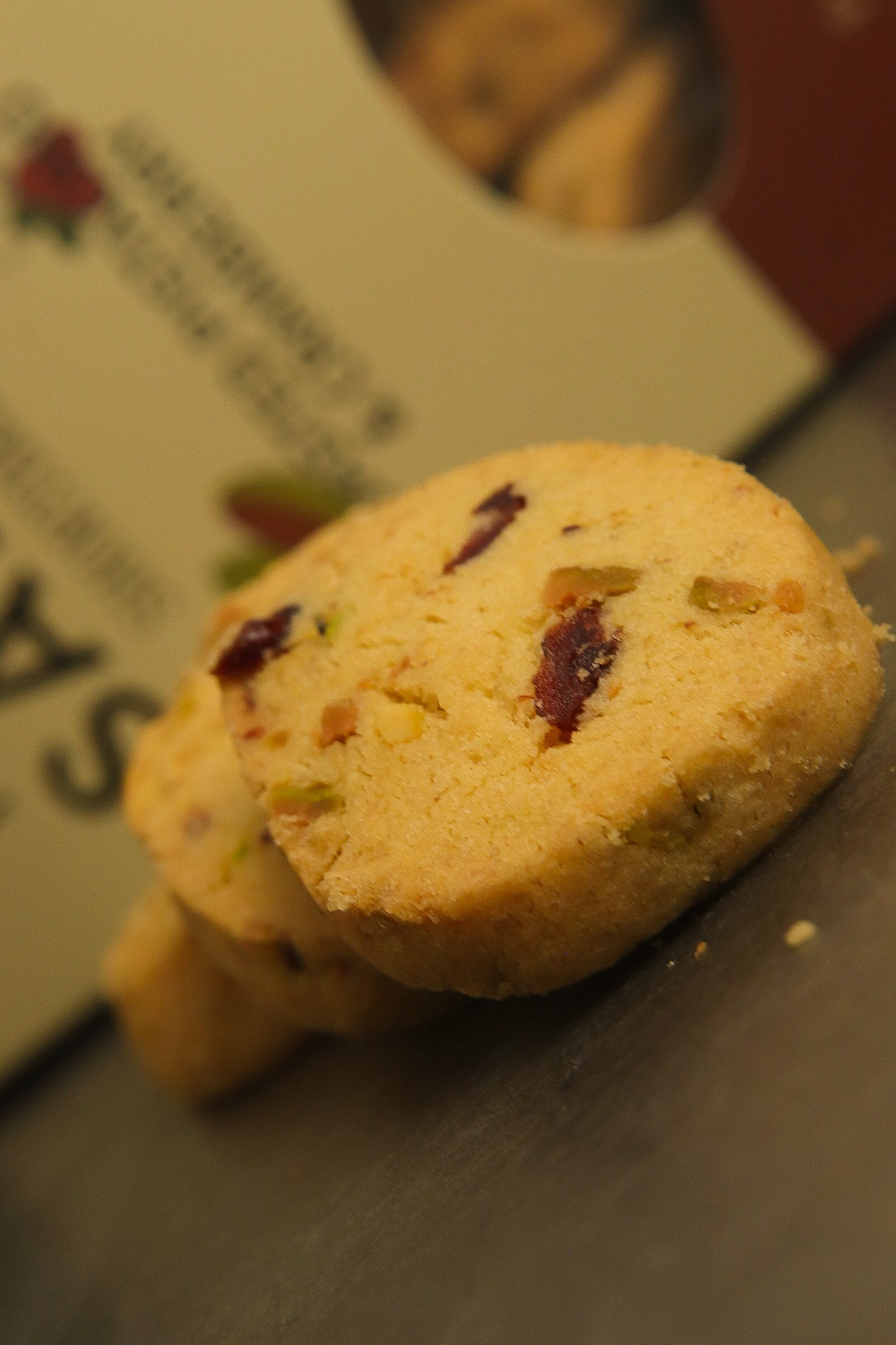 Roasted Pistachio &Cranberry French Sablé Shortbread