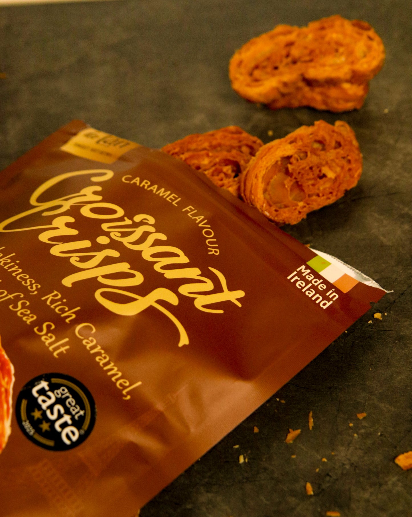 croissant crisps caramel flavor